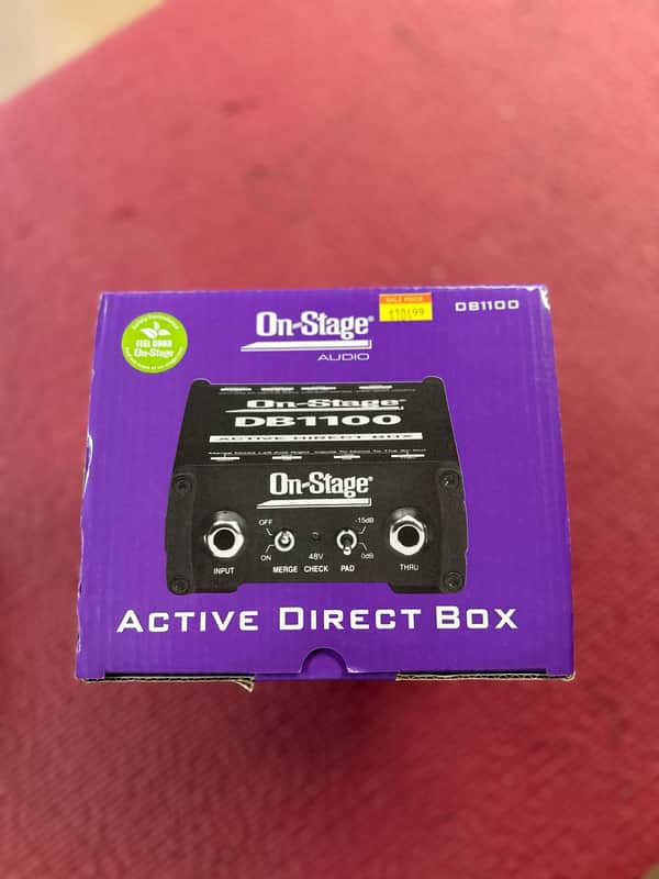 On-Stage DB1000 Active Direct Box 2010s - Black image 1