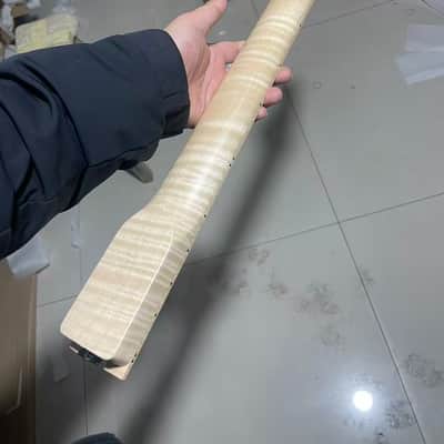 floyd rose nut stainless steel 24frets flame Maple guitar neck 25.5 hole 10mm Lock nut Satin Wheel truss rods charvel image 4