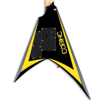 ESP LTD Alexi Laiho Arrowhead 20th Anniversary Guitar - Black w/Yellow Pinstripe image 7