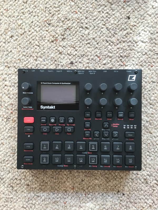 Elektron Syntakt 12 Track Drum Computer & Synthesizer 2022- Present - Black image 1