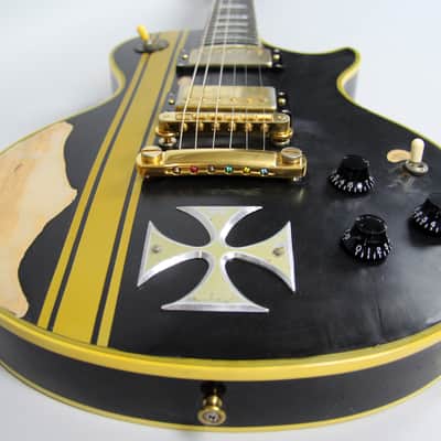 Gibson Les Paul Custom James Hetfield "Iron Cross" Replica 1973 Black Guitar W/HSC USA image 7