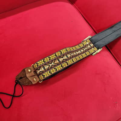 Vintage Ace/Bobby Lee style Woven Strap - Brown/Yellow image 6