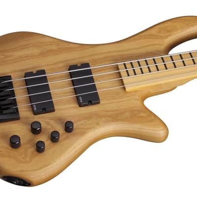 Schecter Stiletto Session-4 FL Aged Natural Satin ANS Fretless B-Stock image 4