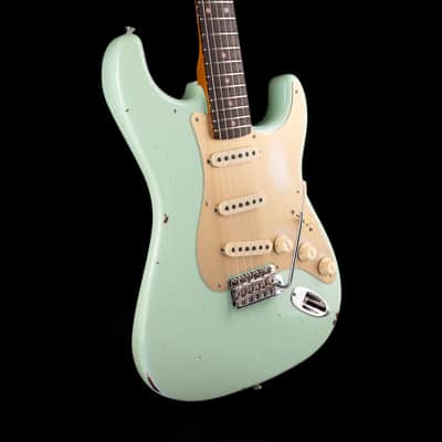 Fender Custom Shop Roasted 1960 Stratocaster Relic Birdseye Maple Aged Surf Green image 6