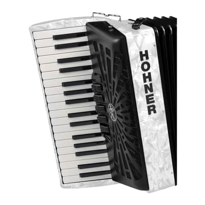 Hohner Bravo III 72 Chromatic Piano Key Accordion (Pearl White) image 2