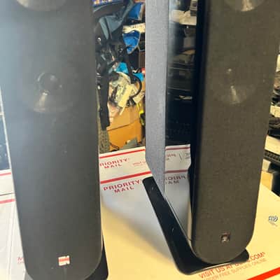 Pair Of KEF Model 7 Main / Stereo Speakers Used with Speaker Wire tested black image 7
