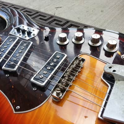 Silvertone 1445 Mosrite Vintage Electric Guitar 1445L Kay Teisco image 12