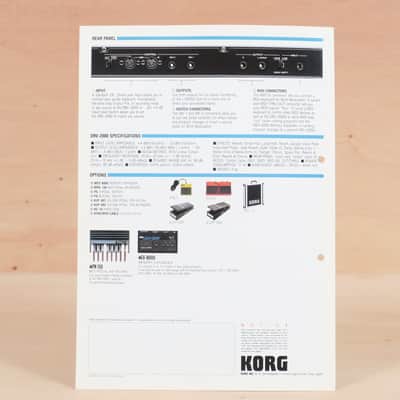 Korg DRV-2000 digital reverb original brochure image 3
