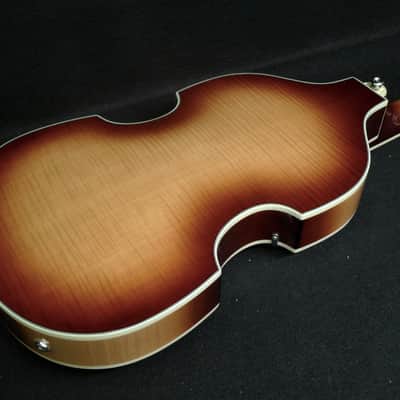 Hofner HCT-500/1L SB Left Handed Contemporary Beatle Bass Hard To Find Brown Sunburst & Hofner CASE image 10