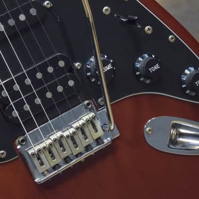 Squier by Fender Standard Fat Strat HSS Satin Walnut Electric Guitar #IC040545394 image 4