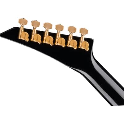 Used Jackson MJ Series Rhoads RR24MG - Black w/Yellow Pinstripes image 5
