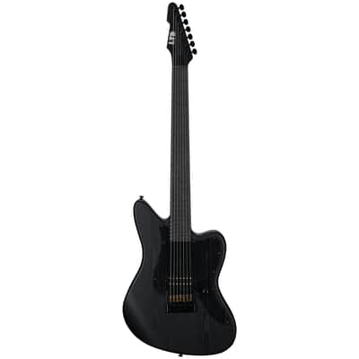 ESP LTD Alex Wade XJ Baritone Electric Guitar (with Case), Black Satin image 3