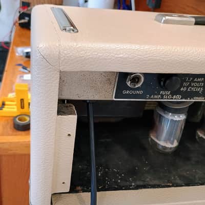1964 Fender Bassman 6G6-B/C Blonde amp head image 7