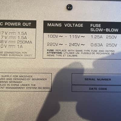 Behringer Eurorack mx3242x Power Supply image 6