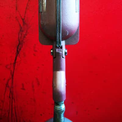 Vintage RARE 1940's MEG M-15 model / Shure 708A Zeppelin crystal microphone Hi Z w cable and S-36 stand image 13