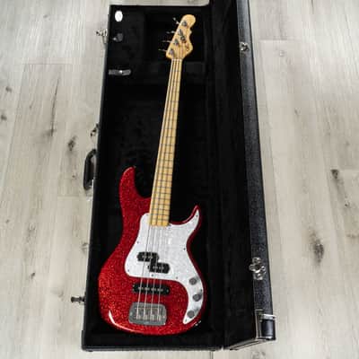 G&L USA SB-2T PJ Bass, Red Metal Flake, Maple Fretboard image 10