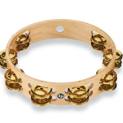 LP Pro 10 Inch Double Row Tambourine - Brass image 1