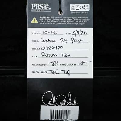 PRS Custom 24 Piezo w/ 10-Top & DMO Pickups Electric Guitar- Aurora Borealis 2026 (0420420) image 16