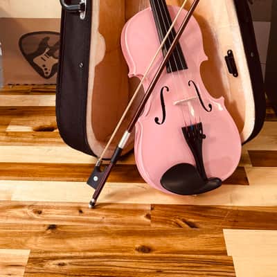Mendini Cecilio Pink Violin W/Case image 2