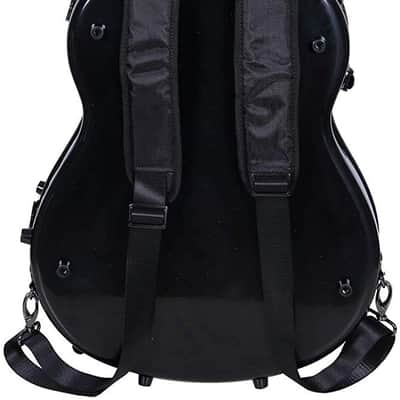 Crossrock Classical Guitar Hard Case Strong Lightweight Deluxe Fiberglass Hardshell in Black image 3