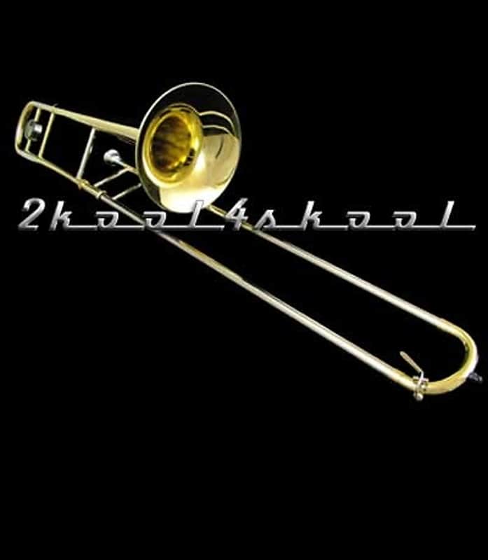 2-tone Slide Trombone Bb NEW+Case+WRNTY gold+nickel NR image 1