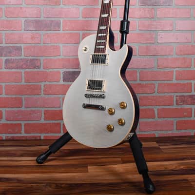 Gibson Custom Shop 1959 Les Paul Reissue Figured Maple Top Transparent White with Blue Back Finish 2005 w/OHSC image 5