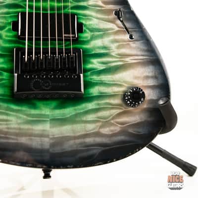 Mayones Regius 7 Baritone Evertune 2023 - Galaxy Eye Green Gloss image 5