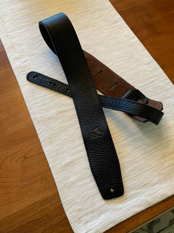 Italia Leather Straps 2.5 INCH WIDE CHOCOLATE LEATHER GUITAR STRAPS 2025 image 1
