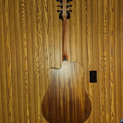 Lag Tramontane T170DCE Cedar Satin Dreadnought Cutaway image 7
