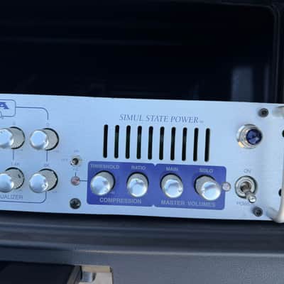 Mesa Boogie M-Pulse 360 Simul-State Rackmount Bass Amp Head 2001 - 2012 - Silver With Rolling case image 3