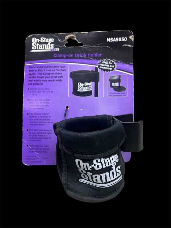 On-Stage MSA5050 Clamp-On Drink/Cup Holder 2010s - Black image 1