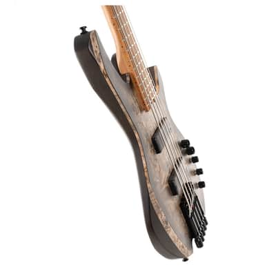 Cort SPACE5SDB Space 5 Poplar Burl Top Soft Maple Body 7pcs Roasted Maple, Walnut, Purple Heart & Maple Neck 5-String Bass Guitar w/Gig Bag image 4