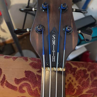 Immagine Ken Smith BT F4 TNV Black Tiger lined fretless Bass Guitar w Hard Case 2008 - 3