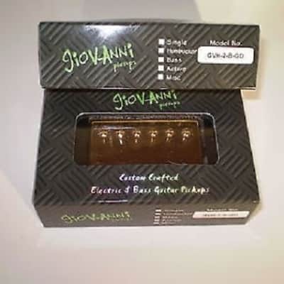 Giovanni GVH -2 CUSTOM HUMBUCKER PICKUP SET (NECK/BRIDGE) GOLD FINISH Fast US Ship Nice! image 1