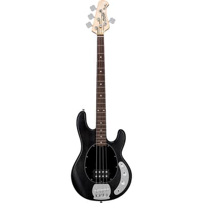 Sterling by Music Man S.U.B. StingRay RAY4 Electric Bass Guitar - Regular Satin Transparent Black Black Pickguard image 3