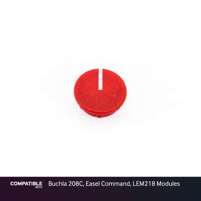 12mm Red Knob Cap with Line for Buchla 208C, Easel Command, LEM218 Modules