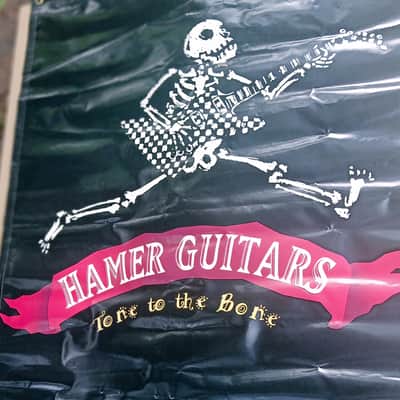 Hamer 'Tone to the Bone' Original Dealer Double Sided Banner from the 80s/90s - Rare & Well Preserved. image 1