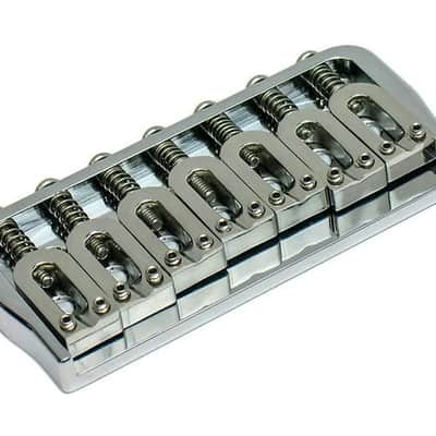 Hipshot 41070C 7-String Hardtail Fixed Electric Guitar Bridge .125" - CHROME image 2