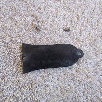 1965 Gibson Truss Rod With Original Screws Vintage Black Single Ply Truss Rod Cover For SG Jr & More image 1