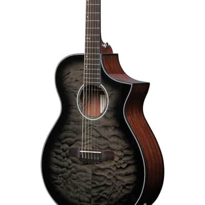 Ibanez AEWC16QA Auditorium Acoustic-Electric Guitar Transparent Black Sunburst image 7