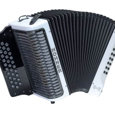 Hohner Corona C-II Accordion GCF White Rainbow (C-II GCF WHRB) image 7