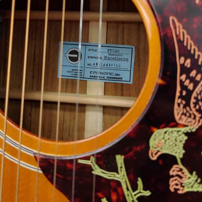 Epiphone Masterbilt Excellente FT120 Series Acoiustic Guitar w/ Built-in Electronics 2020 - Present - Antique Natural Bild 7