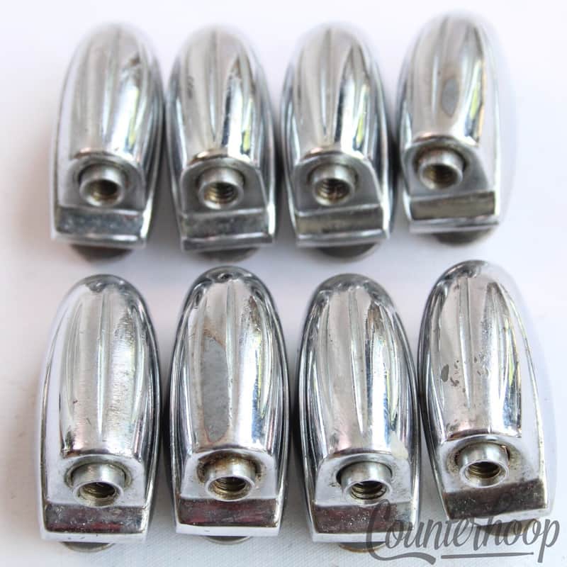 *Gretsch 8x Tom/Snare Drum Lugs Round Badge RB Chrome Vintage 60s Streamline USA image 1