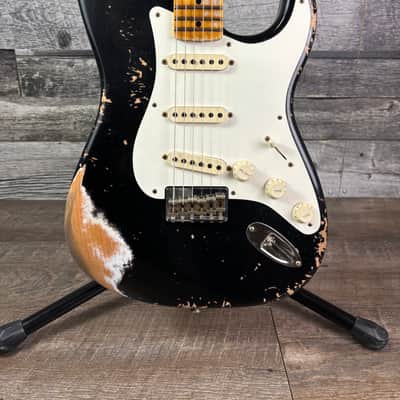 Fender Custom Shop 1956 Hardtail Stratocaster Heavy Relic, Black image 3