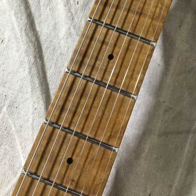 Music Man Albert lee Trans blue roasted Maple Neck Upgrade image 8