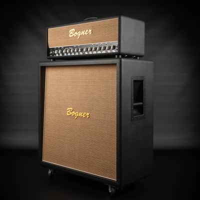 2005 Bogner Ecstasy 101B Top with Bogner 412ST Cab - Black | USA Boutique 3-Channel 100/50-Watt EL34 Tube Guitar Half Stack Amp Head Box with Class A/AB Switch image 2