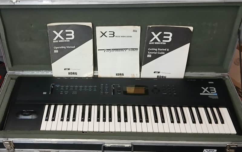 Complete Korg X3 Music Workstation Package – Hard Case + Original Manuals image 1