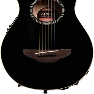 Yamaha APXT2 3/4 Thinline Acoustic-Electric Cutaway Guitar - Black image 2