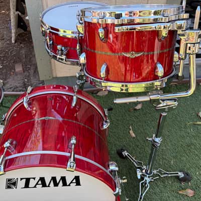 Tama Star Maple - Red Raspberry Curly Maple Bop Kit w/Matching Snare image 7