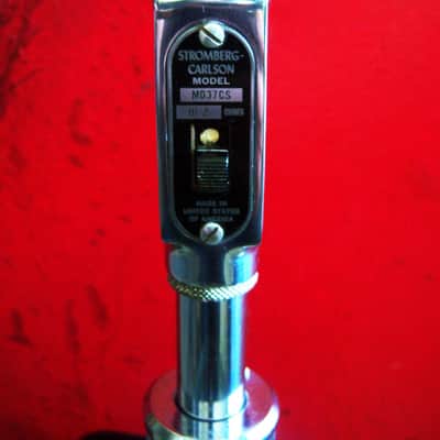Vintage 1950's Stromberg Carlson MD-37CS dynamic microphone / Electro Voice 630 variant Hi Z harp mic w cable & stand image 6